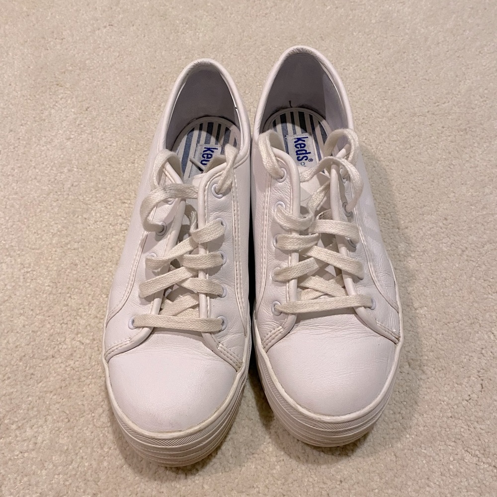 Keds white platform sneakers